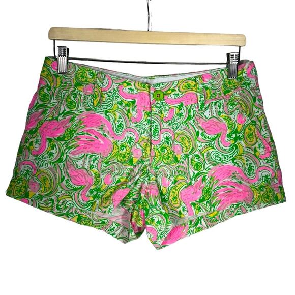 Lilly Pulitzer Pants - Lilly Pulitzer The Walsh Short Flamingo Print Size 4
